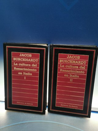 LA CULTURA DEL RENACIMIENTO EN ITALIA - J.BURCKHARDT, 2 libros