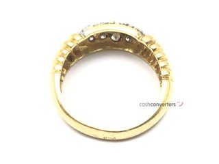 anillo oro 18k con piedra con circonita