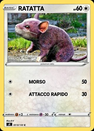 Carta Pokémon Ratatta HP 60