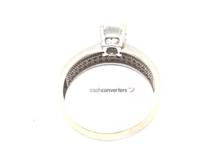 sortija oro 18k con piedra con circonita