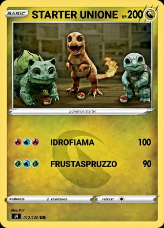 Carta Pokémon Starter Unione HP 200 personalizzata