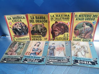 8 novelas Pulp, colección amarilla y colección azul