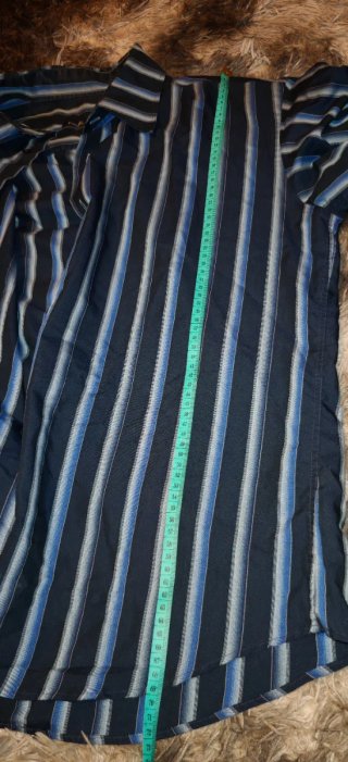 Camisa Rayas Azul y Negra Talla XL