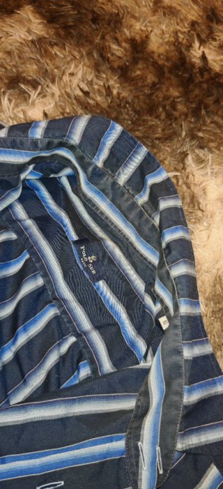 Camisa Rayas Azul y Negra Talla XL