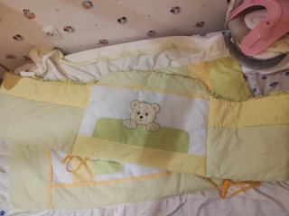 Ropa de cuna con osito + chichonera