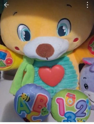 Peluche Chicco Orso con Cuore e Scarf luminoso