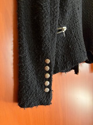 Giacca biker tweed nero Zara - taglia S