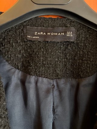 Giacca biker tweed nero Zara - taglia S