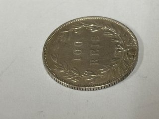 Moneda 100 Reis Portugal 1889 Plata