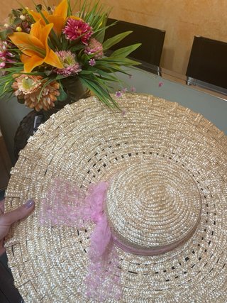 Sombrero de paja ala grande para eventos