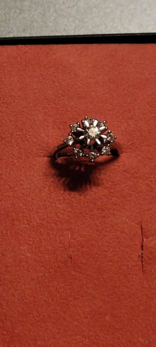 Anillo Oro Blanco 18kl Diamante