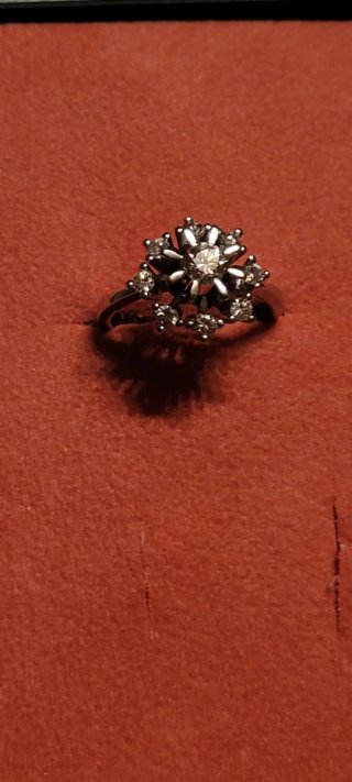 Anillo Oro Blanco 18kl Diamante