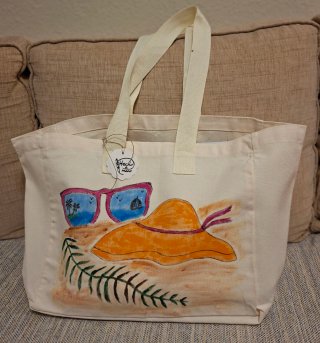 Bolsa de playa y neceser a juego