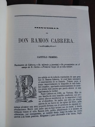 Historia del General carlista Don Ramon Cabrera