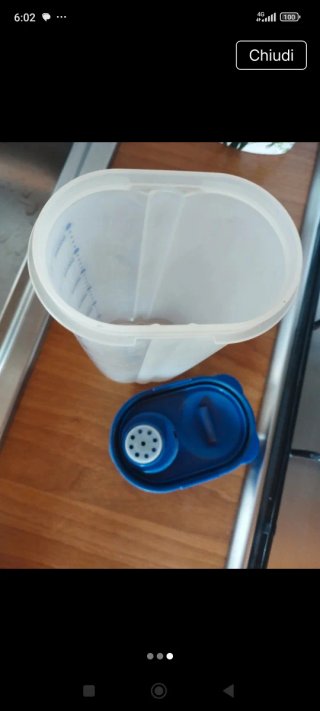 Contenitore Olio Aceto Tupperware Blu