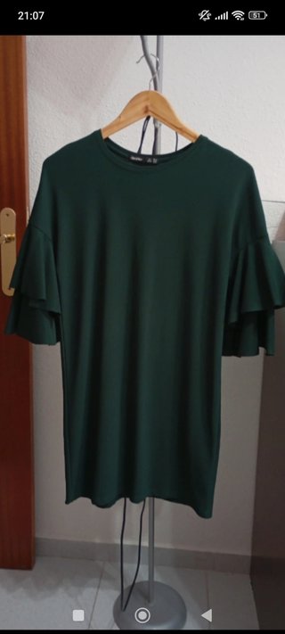 Vestido Bershka verde