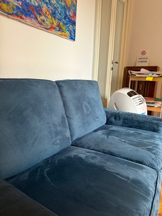 Divano 2 posti Poltronesofà blu petrolio