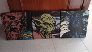 Cuadros Star Wars: Chewbacca, Yoda, Vader