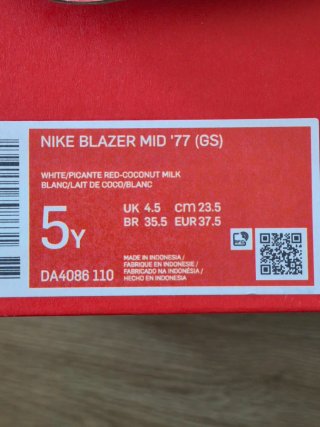 Nike Blazer Mid 77 Blancas/Rojas
