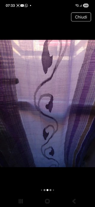Tenda Viola e Oro Unica Pannello 60x240cm