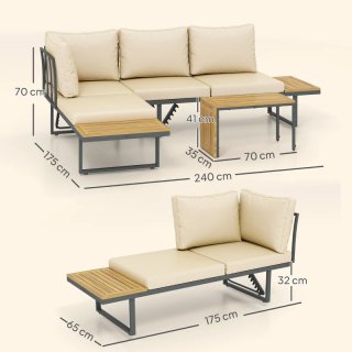 Conjunto Sofá y Mesa Jardín