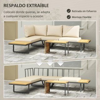 Conjunto Sofá y Mesa Jardín