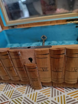 Portagioie in legno Golfo di Napoli Vesuvio