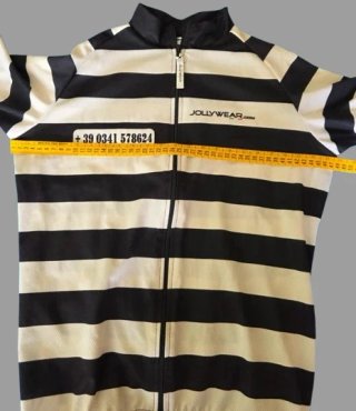 Completo ciclismo Jollywear a strisce