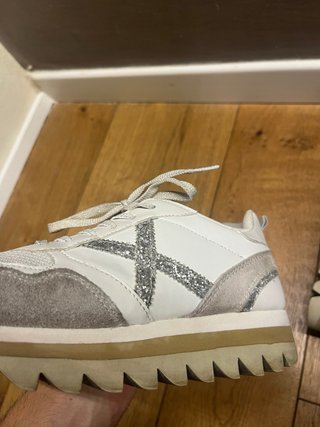 Scarpe Munich Donna Bianco Argento