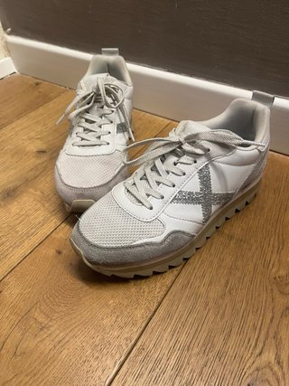 Scarpe Munich Donna Bianco Argento