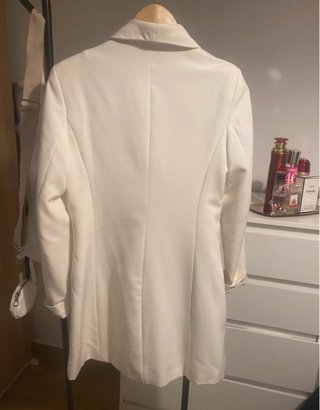 Blazer Zara Blanco Doble Botonadura