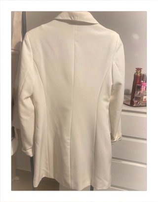 Blazer Zara Blanco Doble Botonadura