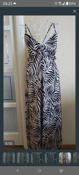 Abito lungo zebrato