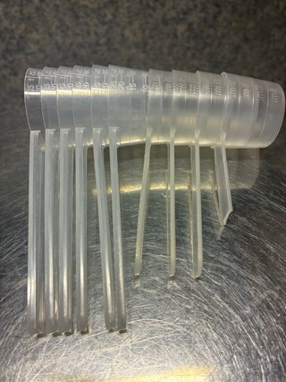 25 Vasos Medidores Plástico con y sin Marca