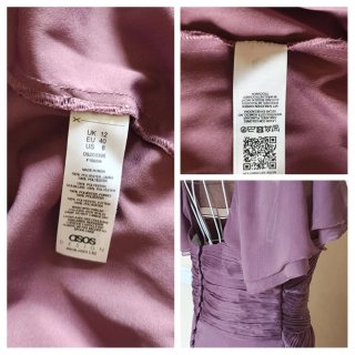 Vestito lungo elegante viola