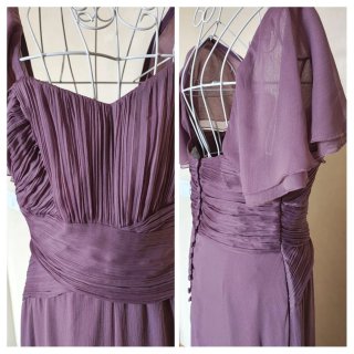 Vestito lungo elegante viola