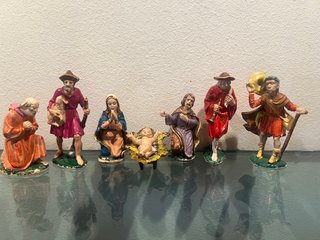 Statuine Presepe Anni '50 - Set 7 Pezzi