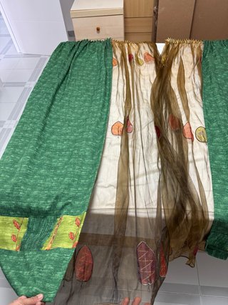 Cortinas Hojas 2uds 70 x 170cm