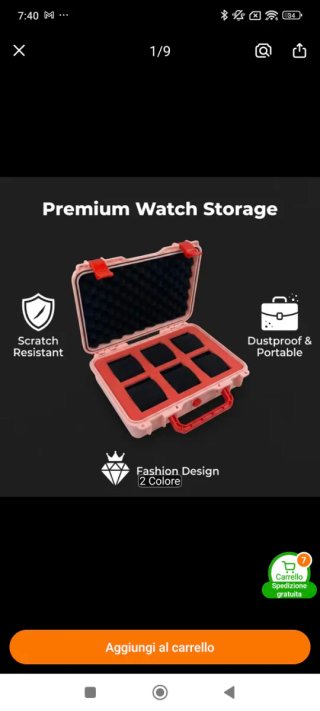 Valigetta porta orologi 6 posti