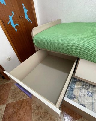 Cama nido con cajones y escritorio