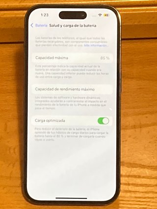 iPhone 14 Pro 256 GB color violeta 85% de batería