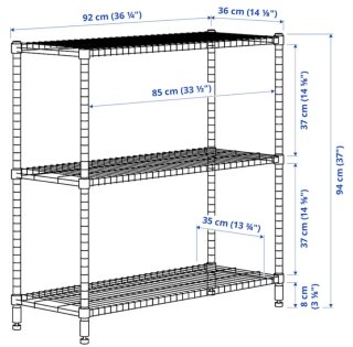 ¡2 X 50€! -NO ENVÍO- ESTANTERÍAS METAL IKEA OMAR