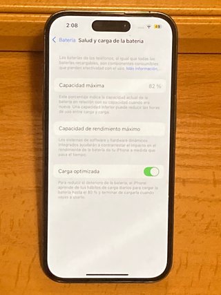 iPhone 14 Pro 256 GB color violeta 82% de batería