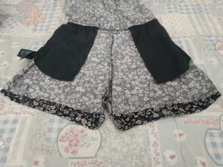Mono floral negro talla M