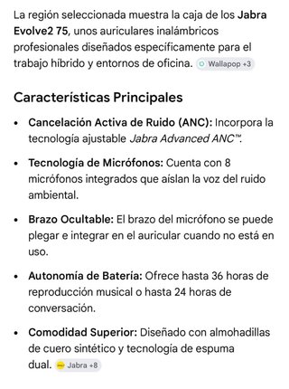 Auriculares Jabra Evolve2 75 Negros