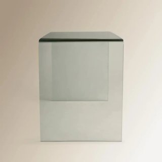 Escritorio de cristal curvo moderno 120x60x75