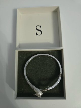 Pulsera Plata Leopardo Ojos Verdes