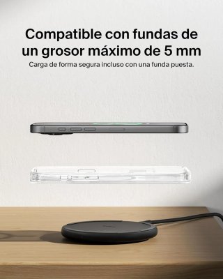 Belkin Caricabatterie Wireless 15 W, Stazione di Ricarica per iPhone 17, Serie iPhone 16/15