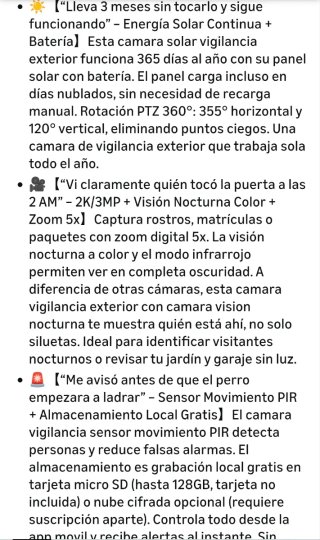 Cámara Vigilancia Solar YI PTZ Exterior