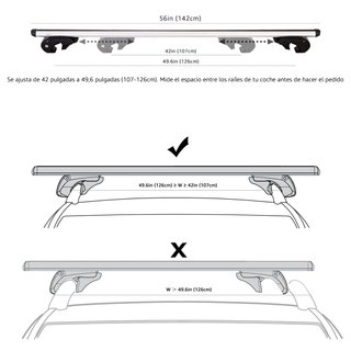 Baca Basics Barras Techo 142cm